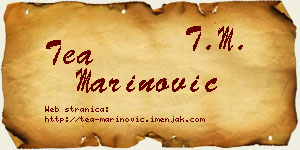 Tea Marinović vizit kartica